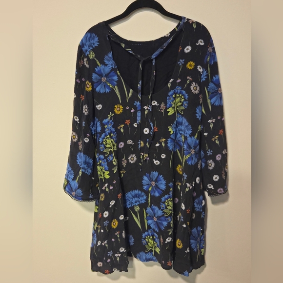 Maeve Anthropologie Aderyn Botanical Silk Dress Size Small - Picture 7 of 9